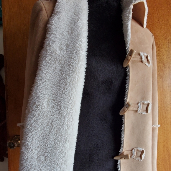 Vintage Faux Suede Tan Coat - Picture 3 of 8